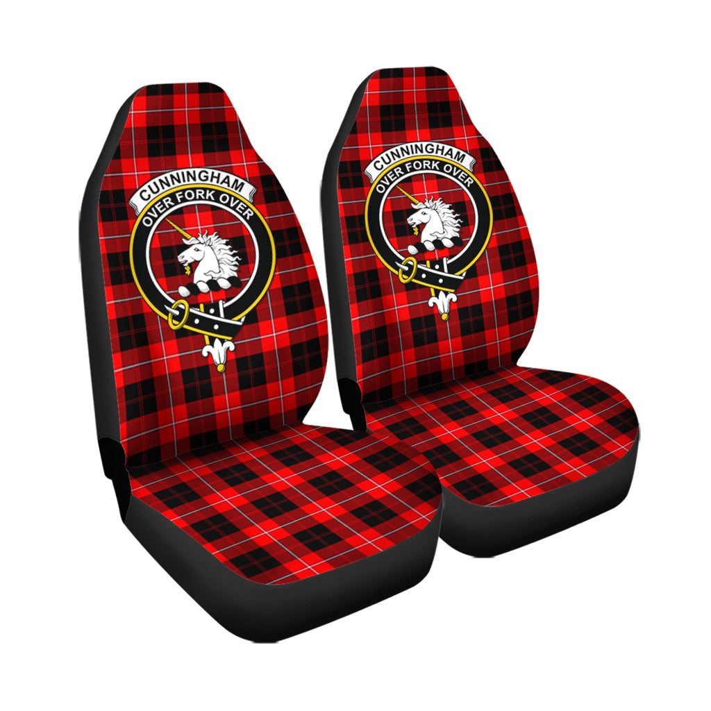 Cunningham Modern Tartan Car Seat Cover with Family Crest - Tartanvibesclothing