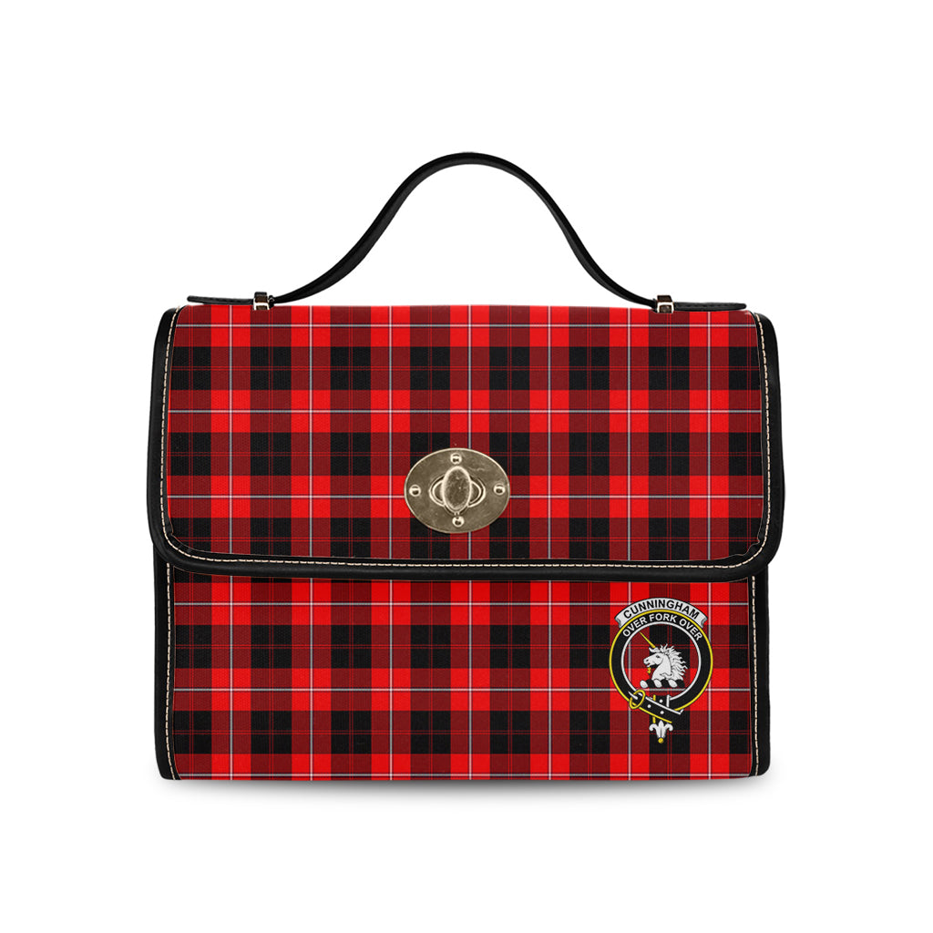 cunningham-modern-tartan-leather-strap-waterproof-canvas-bag-with-family-crest