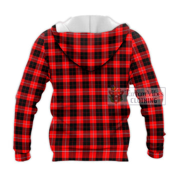 Cunningham Modern Tartan Knitted Hoodie with Family Crest DNA In Me Style