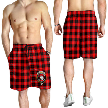 Cunningham Modern Tartan Mens Shorts with Family Crest