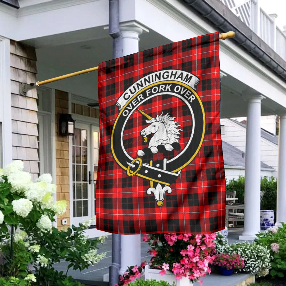 Cunningham Modern Tartan Flag with Family Crest - Tartan Vibes Clothing