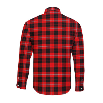 Cunningham Modern Tartan Long Sleeve Button Up Shirt with Family Crest