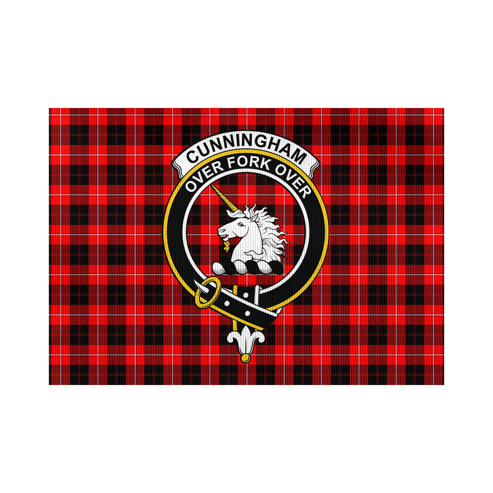 cunningham-modern-tartan-flag-with-family-crest