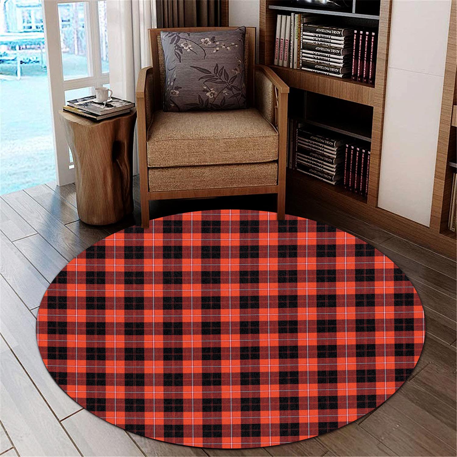 Cunningham Modern Tartan Round Rug - Tartanvibesclothing