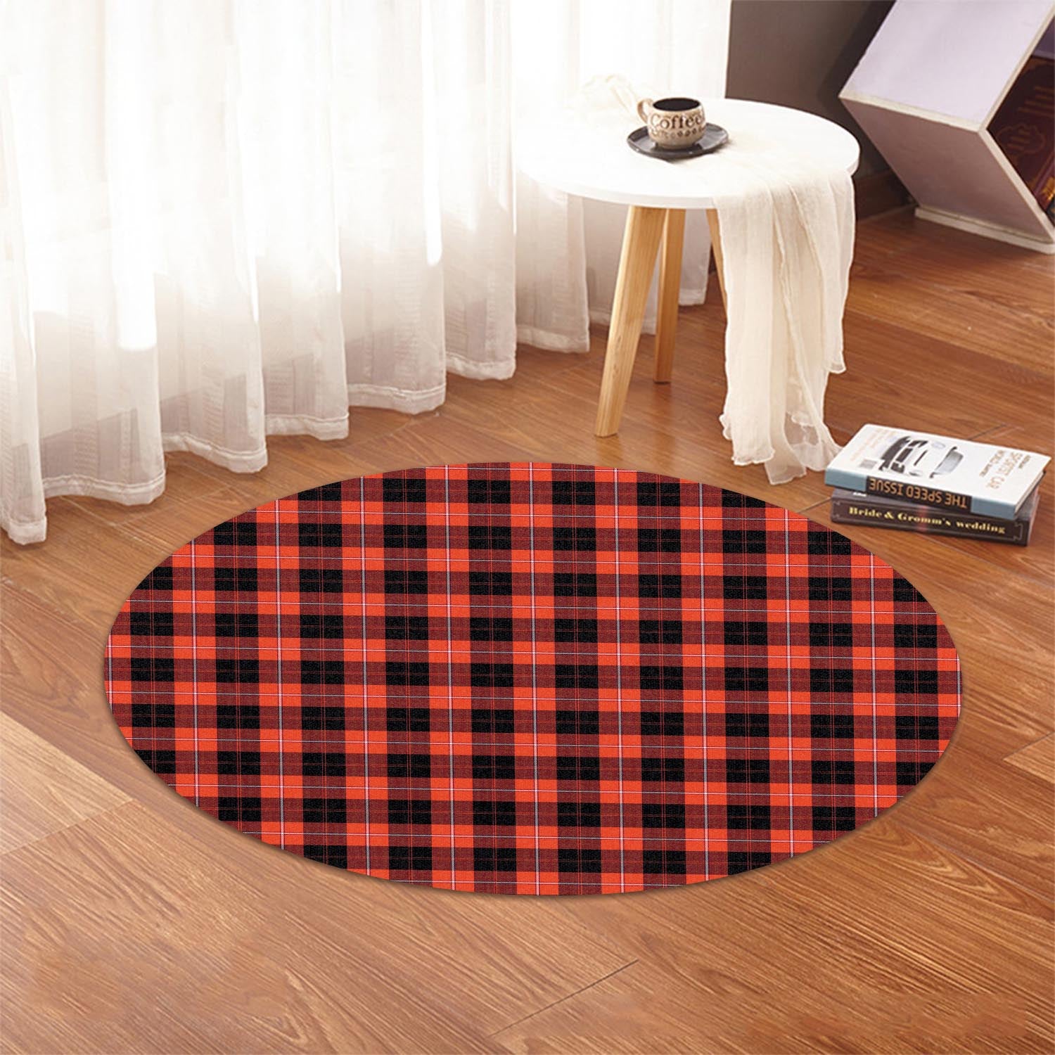 Cunningham Modern Tartan Round Rug - Tartanvibesclothing