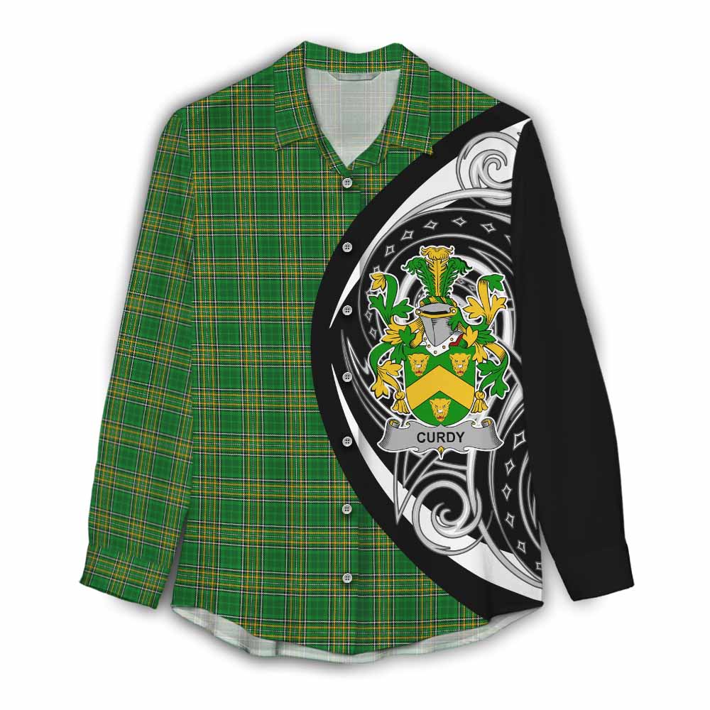 Curdy Irish Clan Women's Casual Shirt Celtic Circle Style Female - Tartan Vibes Clothing