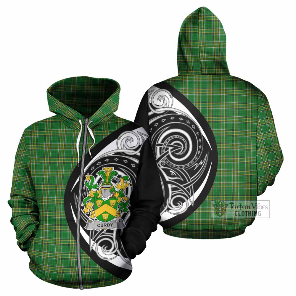Curdy Irish Clan Hoodie Celtic Circle Style Zip Hoodie - Tartan Vibes Clothing