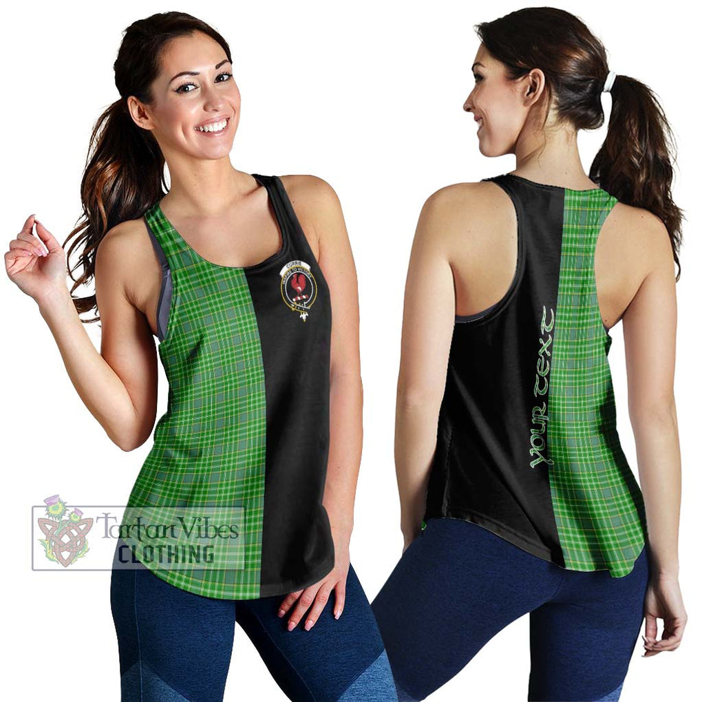 Currie Tartan Women's Racerback Tanks with Family Crest and Half Of Me Style 4XL - Tartanvibesclothing Shop