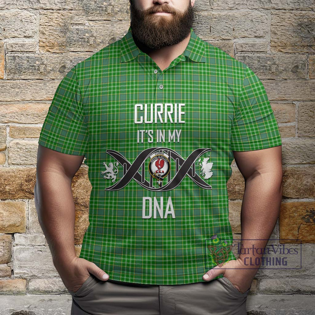 Currie Tartan Polo Shirt with Family Crest DNA In Me Style Kid - Tartanvibesclothing Shop