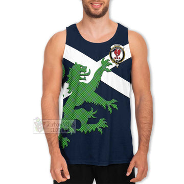 Currie Tartan Lion Rampant Men's Tank Top  Proudly Display Your Heritage with Alba Gu Brath and Clan Name