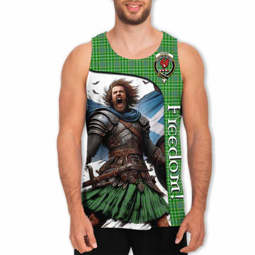 Currie Crest Tartan Men's Tank Top Inspired by the Freedom of Scottish Warrior