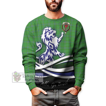 Currie Tartan Sweatshirt with Alba Gu Brath Regal Lion Emblem