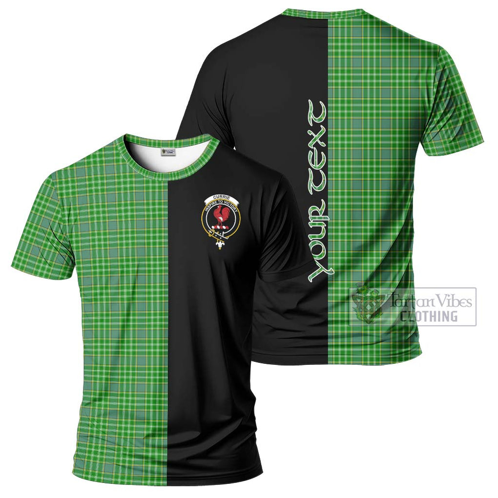 Currie Tartan T-Shirt with Family Crest and Half Of Me Style Kid's Shirt - Tartanvibesclothing Shop