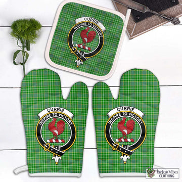 Currie Tartan Combo Oven Mitt & Pot-Holder with Family Crest