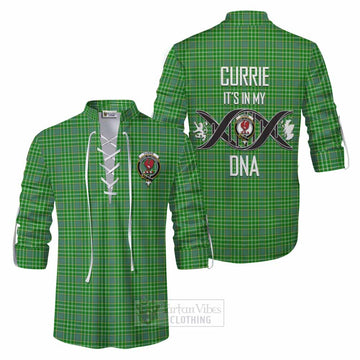 Currie Tartan Ghillie Kilt Shirt with Family Crest DNA In Me Style