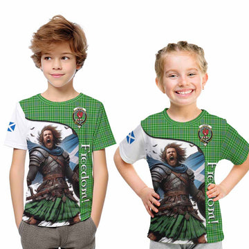 Currie Crest Tartan Kid T-Shirt Inspired by the Freedom of Scottish Warrior