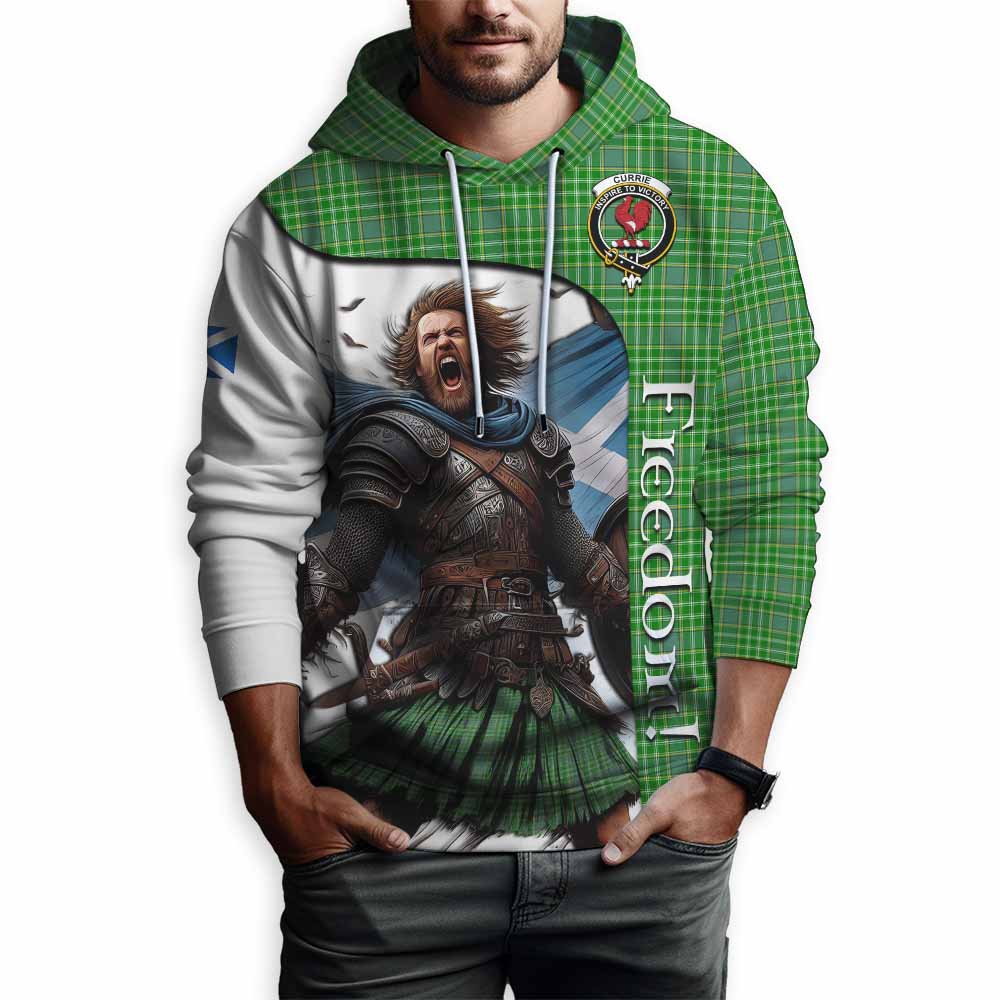 Tartan Vibes Clothing Currie Crest Tartan Hoodie Inspired by the Freedom of Scottish Warrior