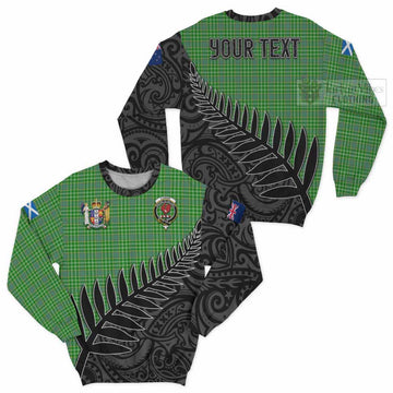 Currie Crest Tartan Sweatshirt with New Zealand Silver Fern Half Style