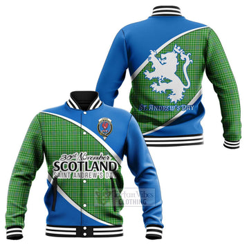 Currie Family Crest Tartan Baseball Jacket Celebrate Saint Andrew's Day in Style