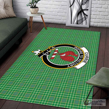 Currie Tartan Area Rug with Family Crest