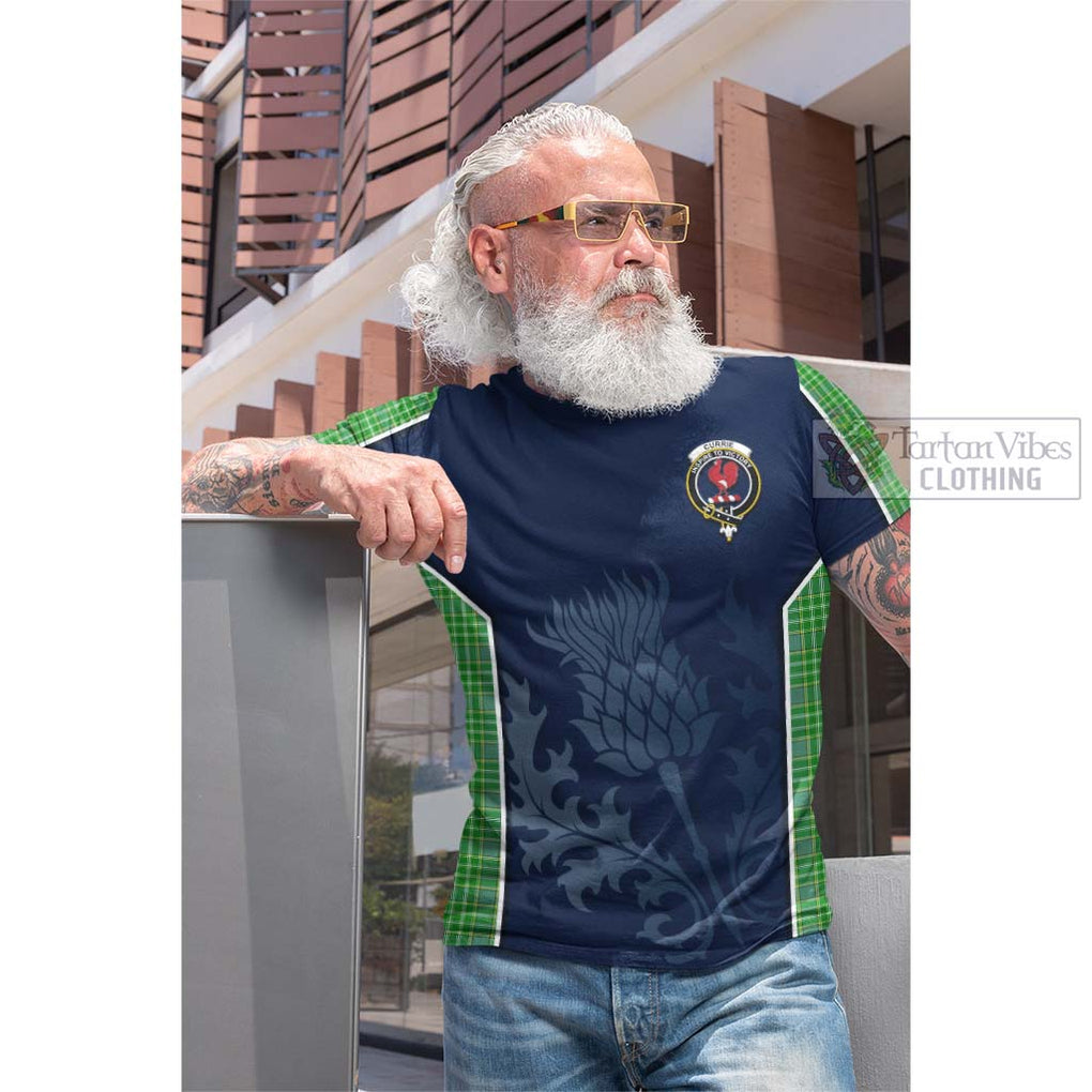 Tartan Vibes Clothing Currie Tartan Cotton T-shirt with Family Crest and Scottish Thistle Vibes Sport Style