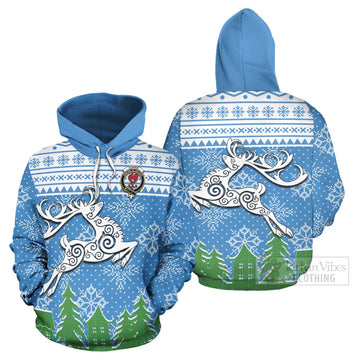 Currie Clan Christmas Hoodie Celtic Reindeer Style