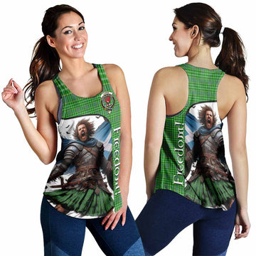 Currie Crest Tartan Women's Racerback Tanks Inspired by the Freedom of Scottish Warrior