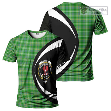 Currie Tartan T-Shirt with Family Crest Circle Style