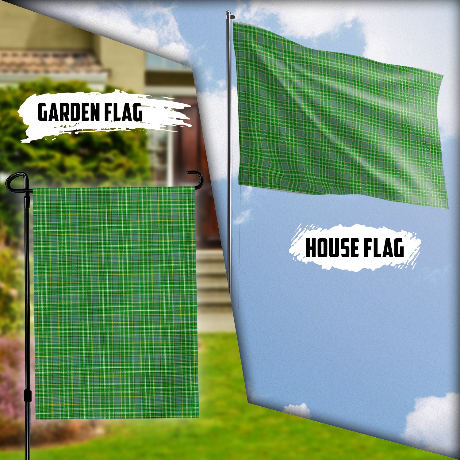 Currie Tartan Flag Garden Flag (Vertical) - Tartan Vibes Clothing