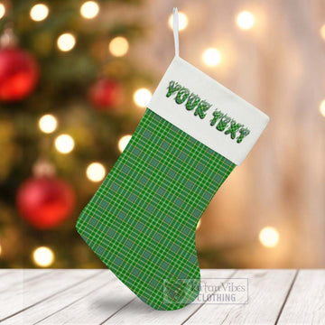 Currie Tartan Christmas Stocking with Personalized Text