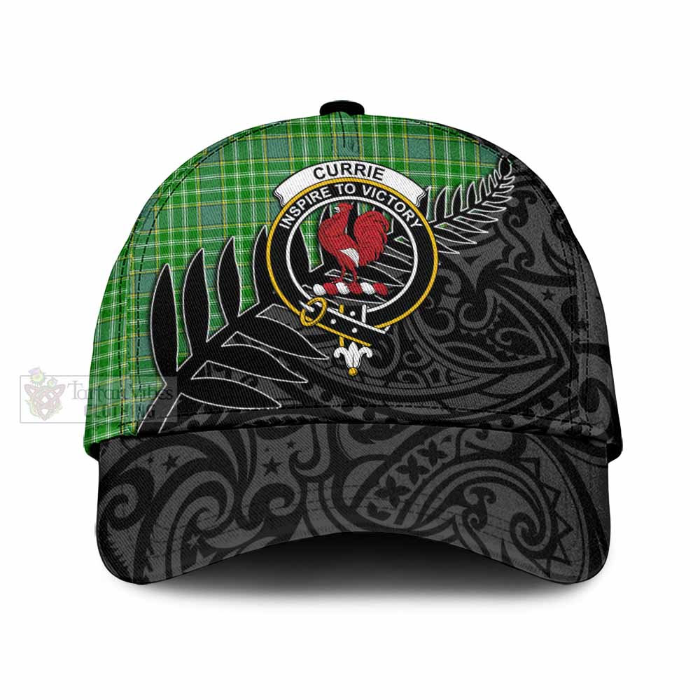 Tartan Vibes Clothing Currie Tartan Classic Cap with New Zealand Silver Fern Half Style