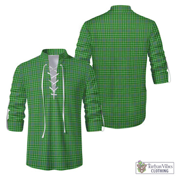 Currie Tartan Men's Scottish Traditional Jacobite Ghillie Kilt Shirt