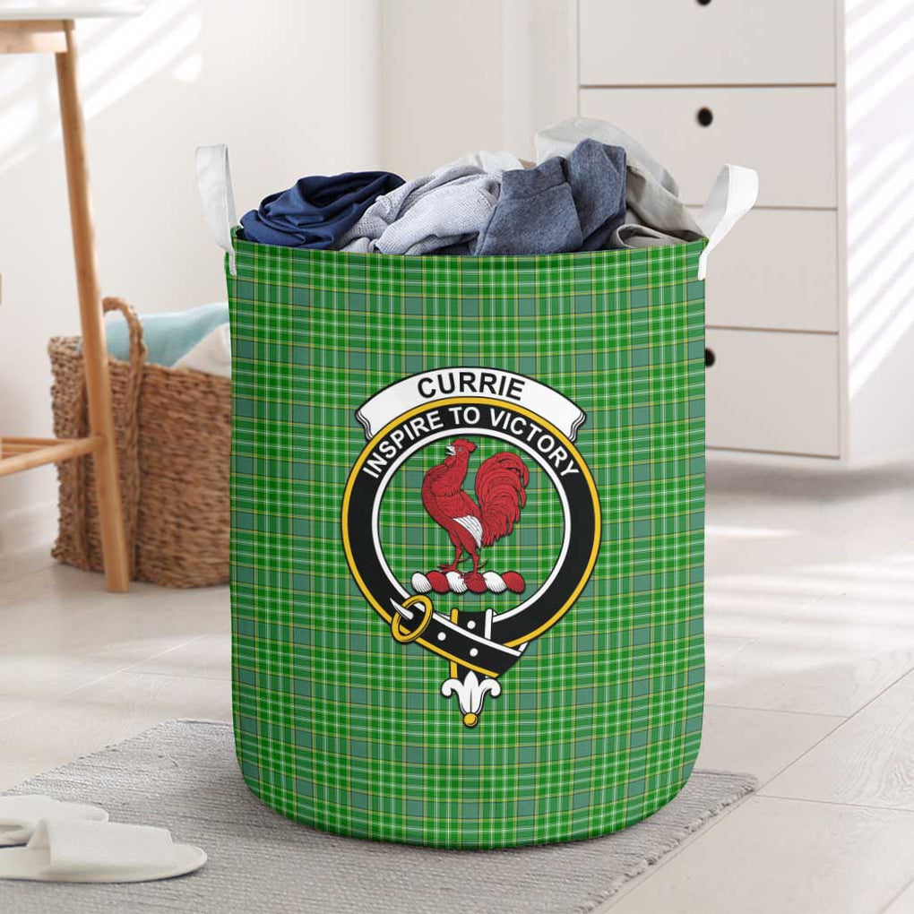 Currie Tartan Laundry Basket with Family Crest One Size - Tartanvibesclothing Shop