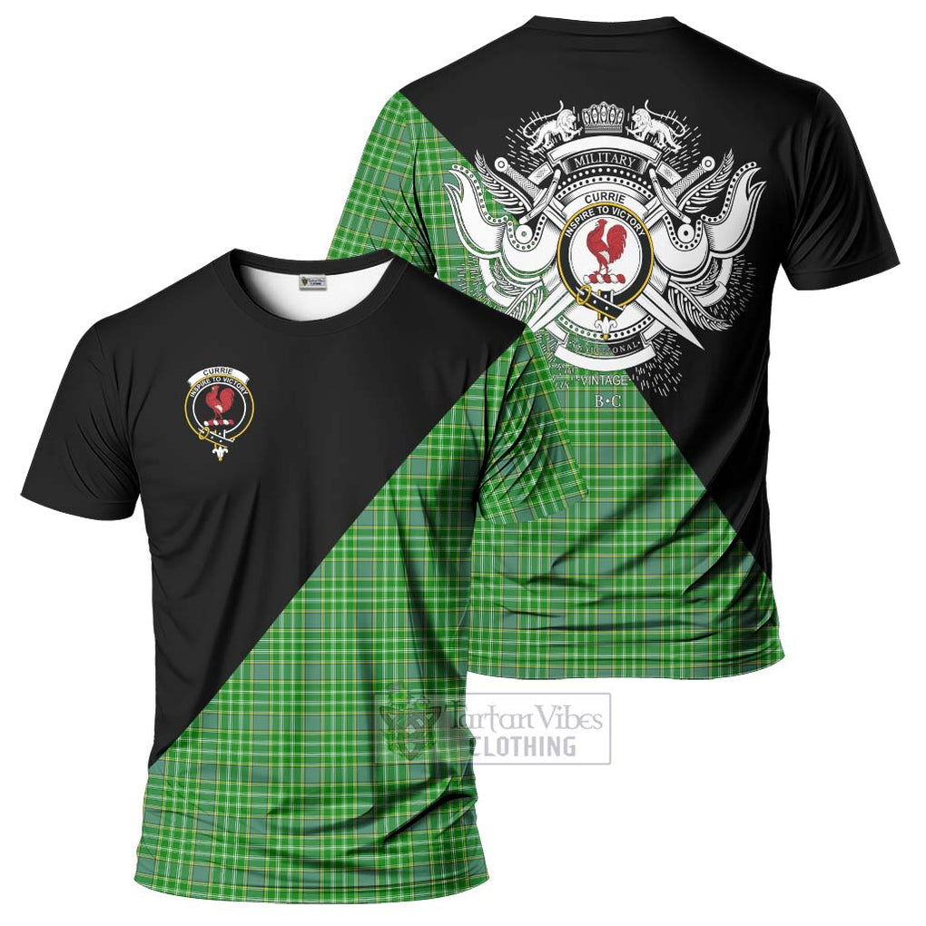 Currie Tartan T-Shirt with Family Crest and Military Logo Style Kid's Shirt - Tartanvibesclothing Shop