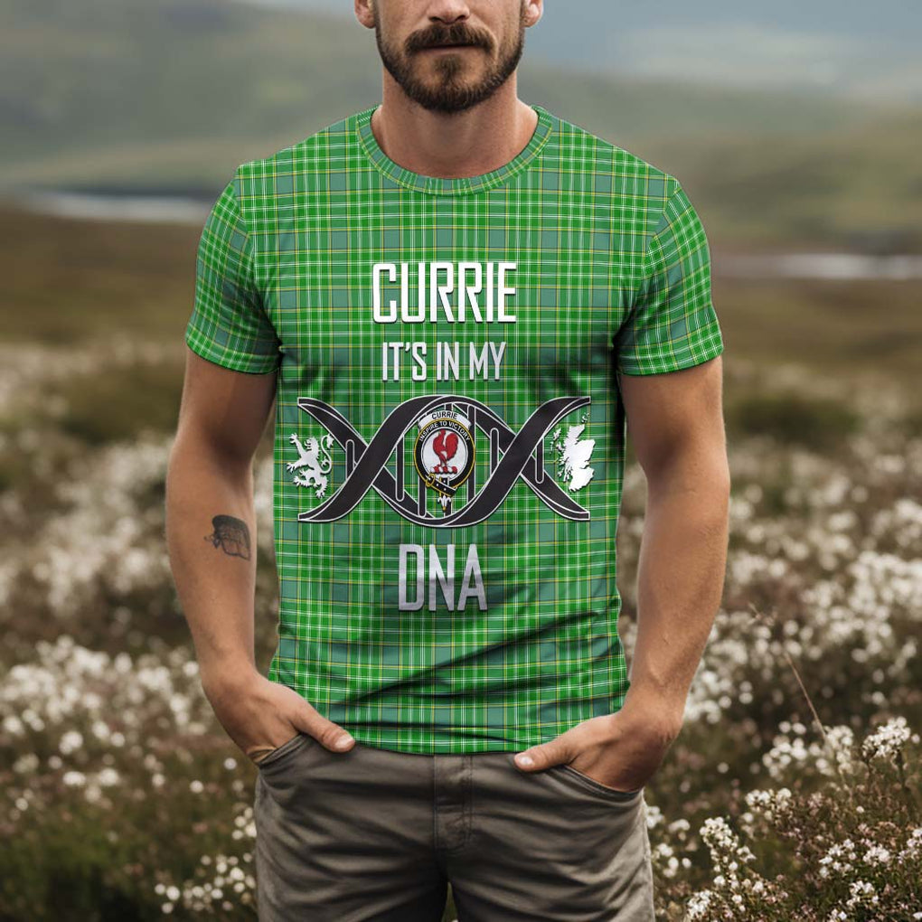 Currie Tartan T-Shirt with Family Crest DNA In Me Style Kid's Shirt - Tartan Vibes Clothing