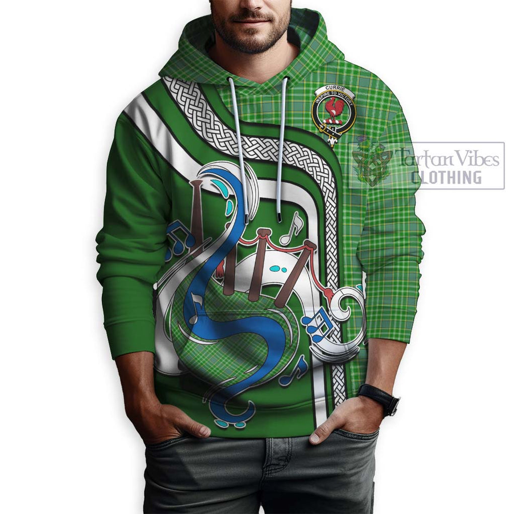 Currie Tartan Hoodie with Epic Bagpipe Style Zip Hoodie - Tartanvibesclothing Shop