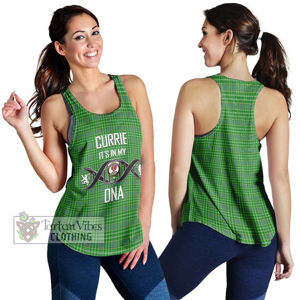 Currie Tartan Women's Racerback Tanks with Family Crest DNA In Me Style 4XL - Tartanvibesclothing Shop