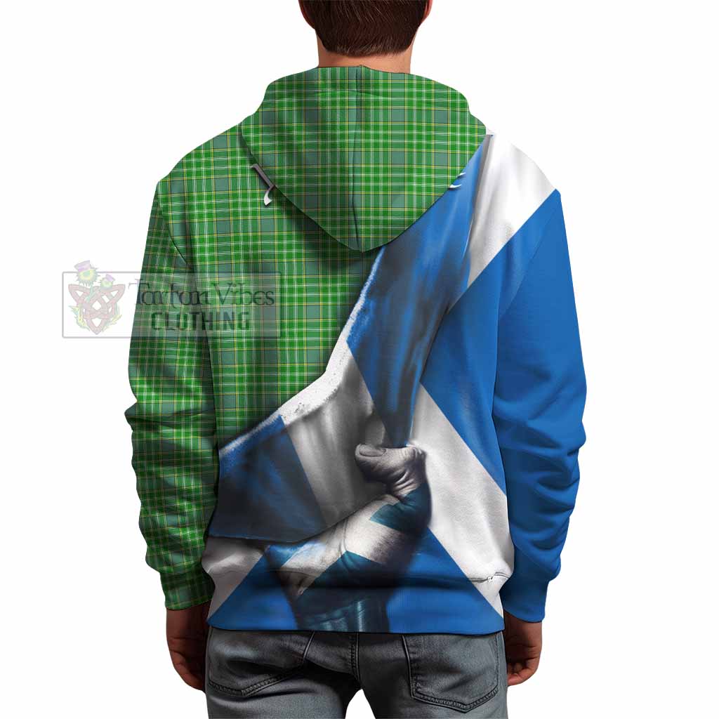 Tartan Vibes Clothing Currie Tartan Hoodie with Family Crest Scotland Patriotic Style