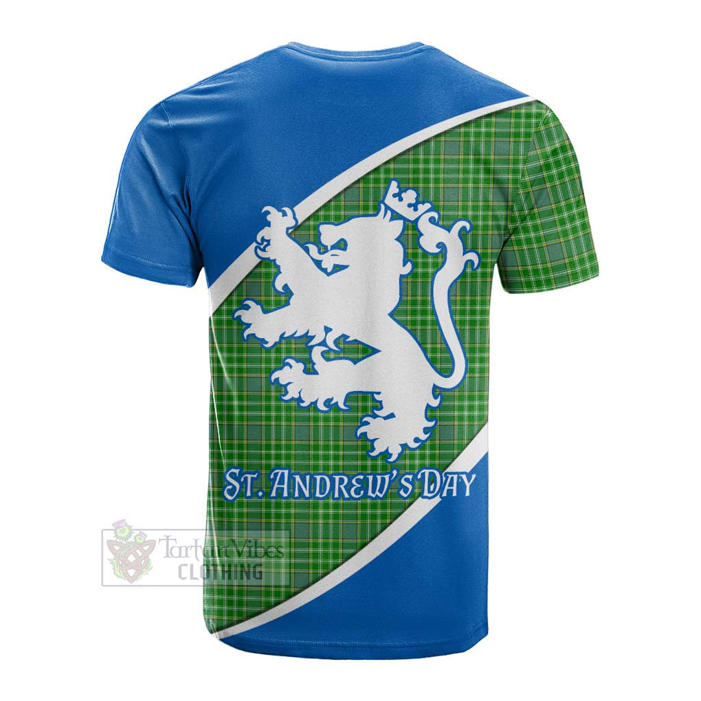 Tartan Vibes Clothing Currie Family Crest Tartan Cotton T-shirt Celebrate Saint Andrew's Day in Style