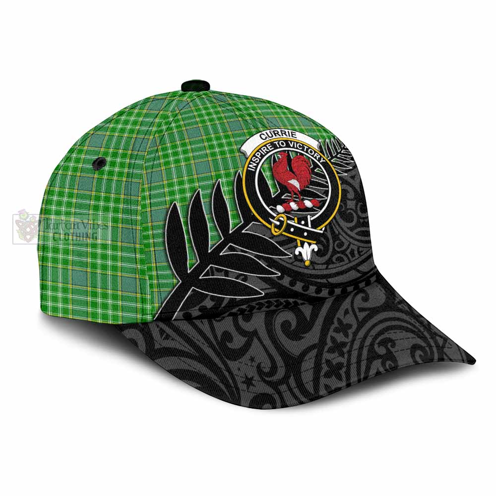 Tartan Vibes Clothing Currie Tartan Classic Cap with New Zealand Silver Fern Half Style