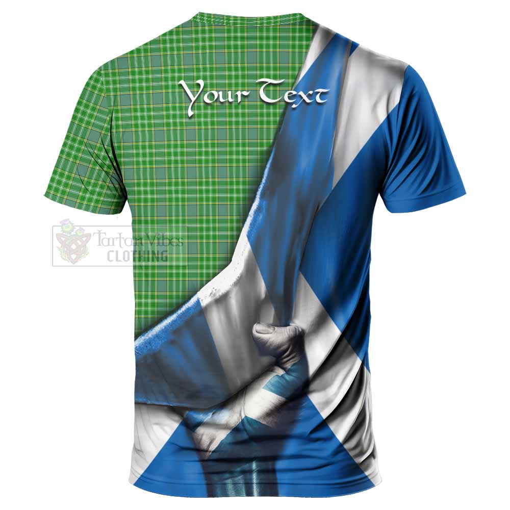 Tartan Vibes Clothing Currie Tartan T-Shirt with Family Crest Scotland Patriotic Style