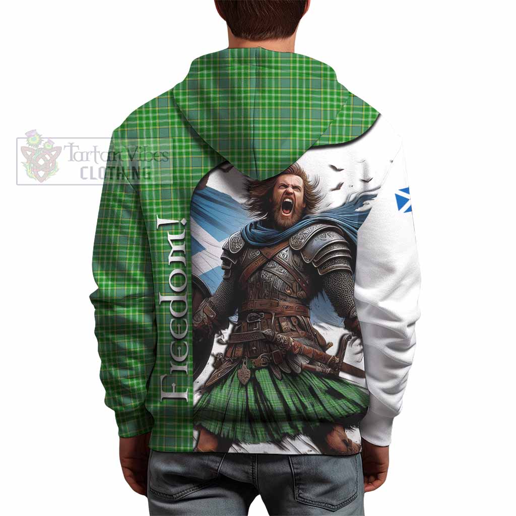 Tartan Vibes Clothing Currie Crest Tartan Hoodie Inspired by the Freedom of Scottish Warrior