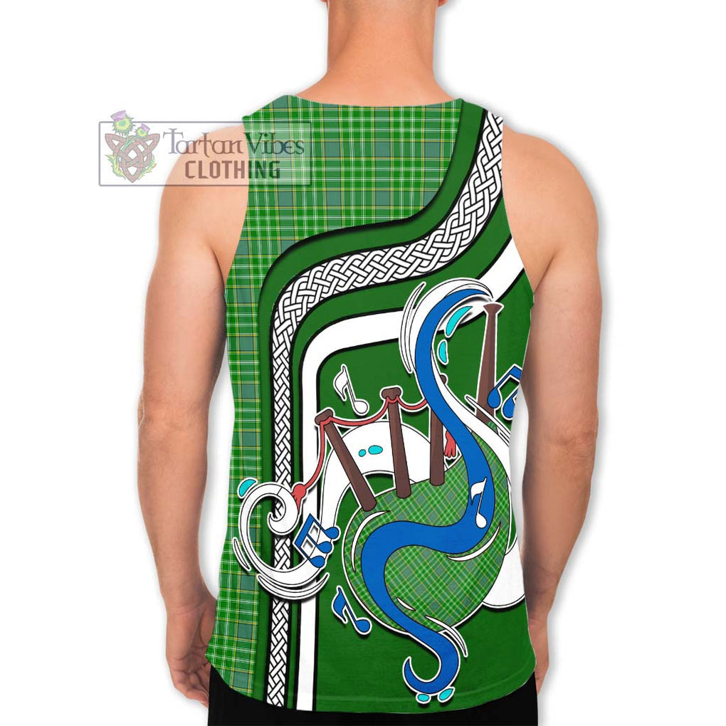 Currie Tartan Men's Tank Top with Epic Bagpipe Style - Tartanvibesclothing Shop