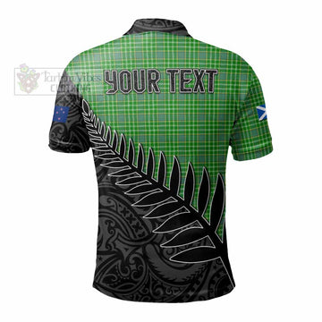 Currie Crest Tartan Polo Shirt with New Zealand Silver Fern Half Style