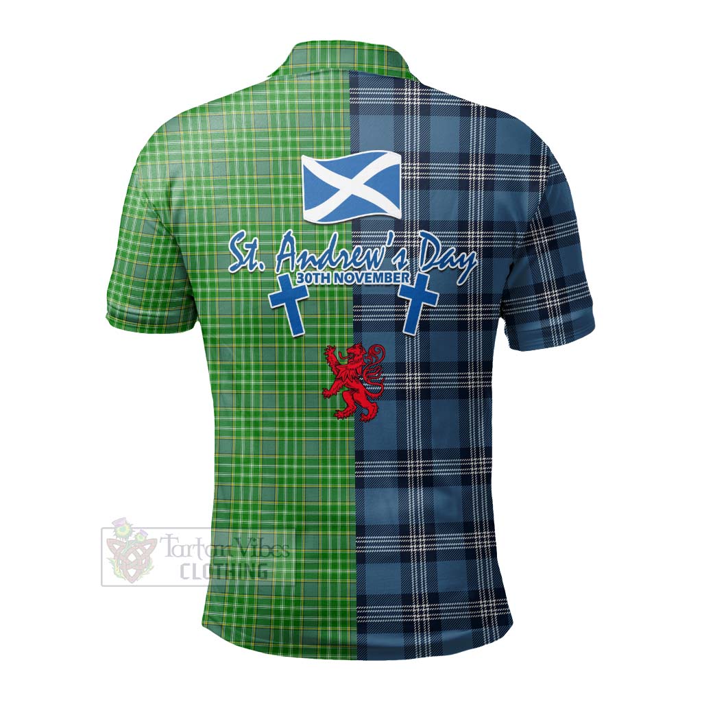 Tartan Vibes Clothing Currie Tartan Polo Shirt Happy St. Andrew's Day Half Tartan Style