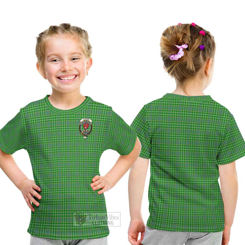 Currie Tartan Kid T-Shirt with Family Crest - Tartanvibesclothing Shop