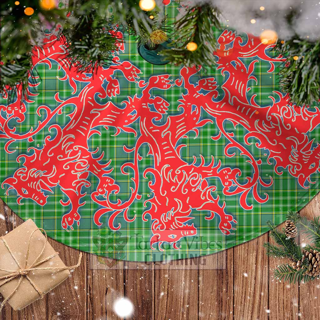 Tartan Vibes Clothing Currie Tartan Christmas Tree Skirt Lion Rampant Style