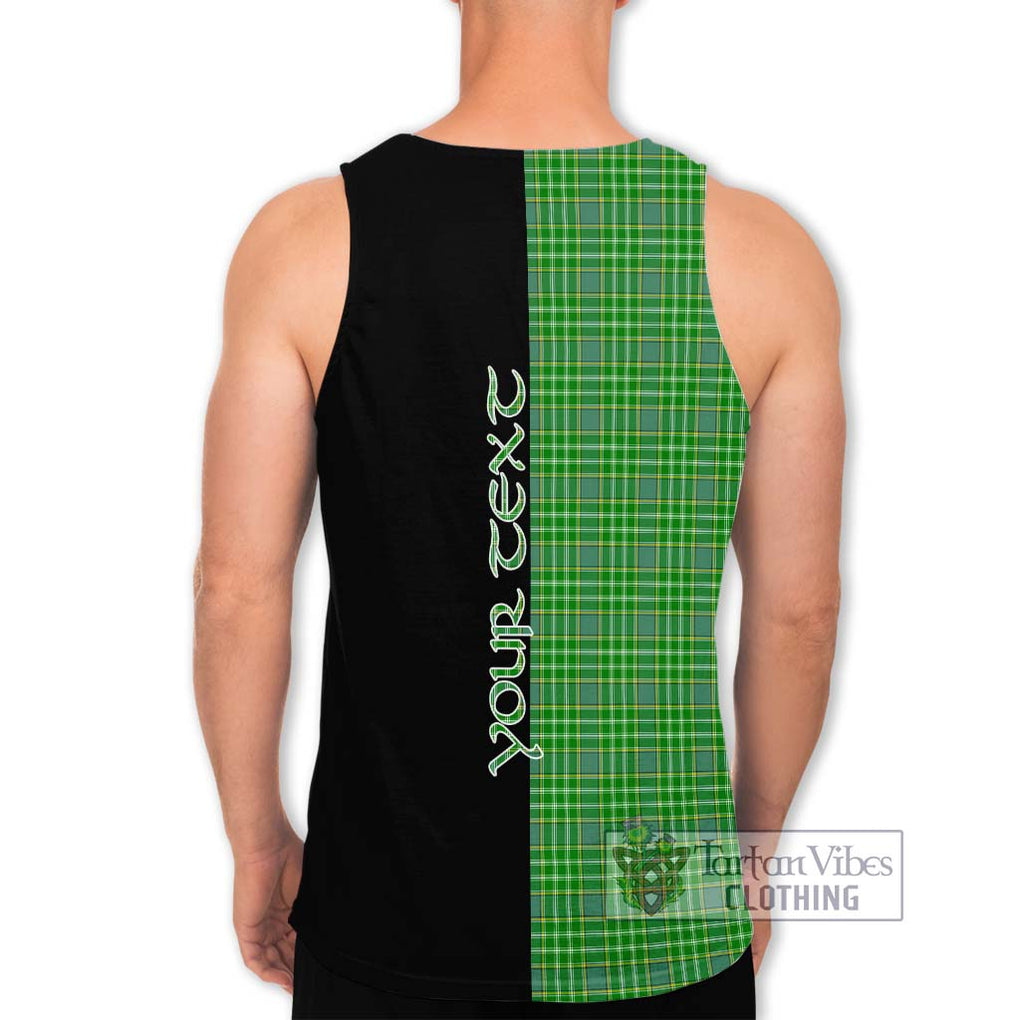 Currie Tartan Men's Tank Top with Family Crest and Half Of Me Style - Tartanvibesclothing Shop