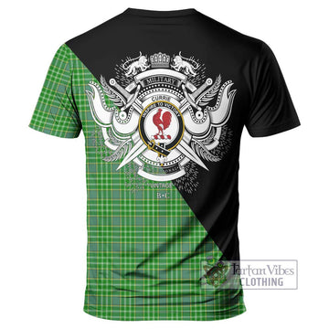 Currie Tartan T-Shirt with Family Crest and Military Logo Style