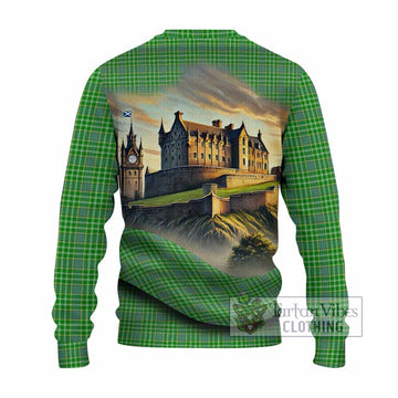 Currie Tartan Family Crest Knitted Sweater with Scottish Ancient Castle Style - Tartan Vibes Clothing